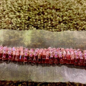 Pink Beaded Trim 10yds for $31